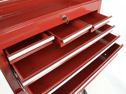FK Werkstattwagen Set Werkzeugaufbewahrung Rollwagen für Ordnung in der Werkstatt rot