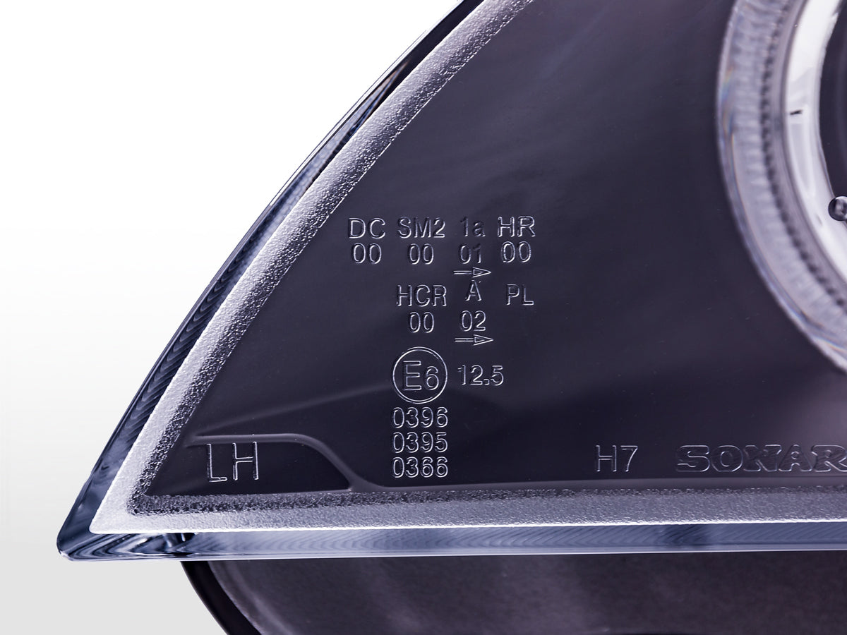 Angel Eyes Scheinwerfer mit beleuchteten LED Standlichtringen BMW 5er E60/E61  2008-2010 schwarz