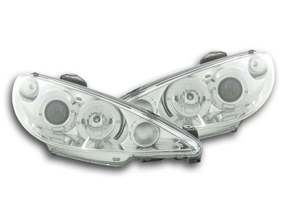 Scheinwerfer Set Peugeot 206 Bj. 98-03 chrom