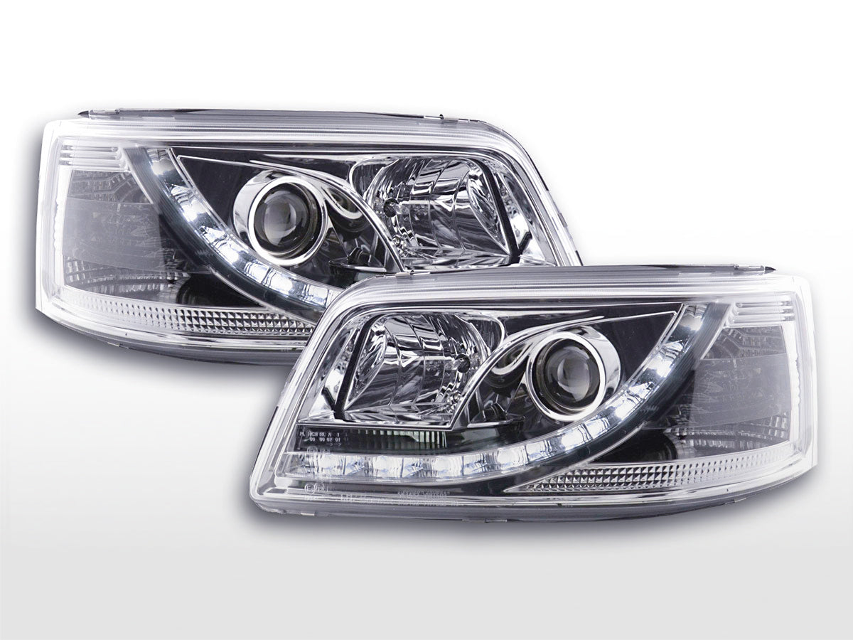 Scheinwerfer Set Daylight LED Tagfahrlicht VW Bus T5  03-09 chrom