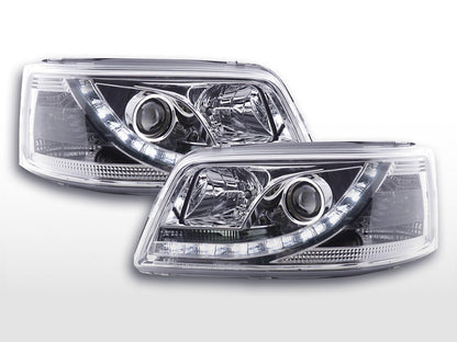 Scheinwerfer Set Daylight LED Tagfahrlicht VW Bus T5  03-09 chrom