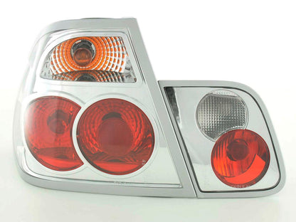 Rückleuchten Set für Heckklappe BMW 3er Limo Typ E46 Bj. 98-01 chrom