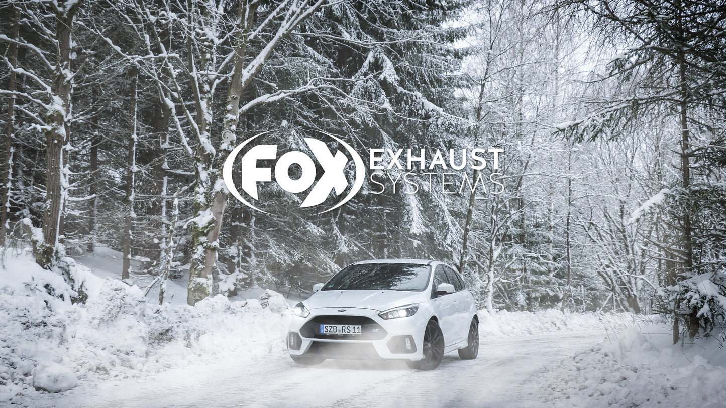 Ford Focus III RS Endschalldämpfer quer Ausgang rechts/links mit Abgasklappe - 129x106 Typ 32 rechts/links schwarz emailliert
