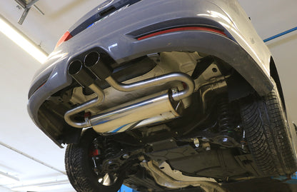 Ford Focus III ST Turnier Diesel Endschalldämpfer quer Ausgang mittig - 2x115x85 Typ 32 mittig schwarz beschichtet