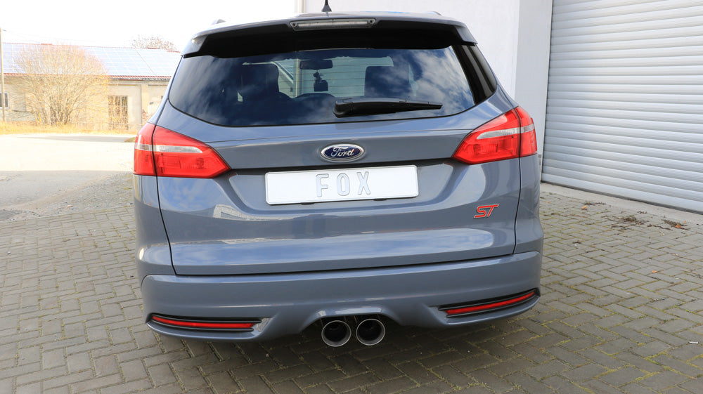 Ford Focus III ST Turnier Diesel Endschalldämpfer quer Ausgang mittig - 2x100 Typ 25 mittig