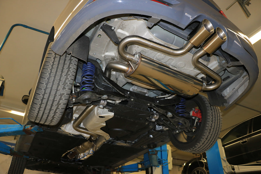 Ford Focus III ST Turnier Diesel Endschalldämpfer quer Ausgang mittig - 2x100 Typ 25 mittig