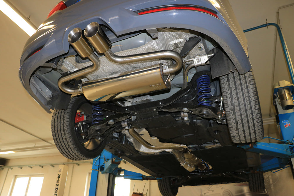 Ford Focus III ST Turnier Diesel Endschalldämpfer quer Ausgang mittig - 2x100 Typ 25 mittig