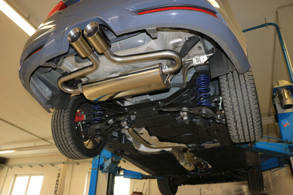 Ford Focus III ST Turnier Diesel Endschalldämpfer quer Ausgang mittig - 2x100 Typ 25 mittig