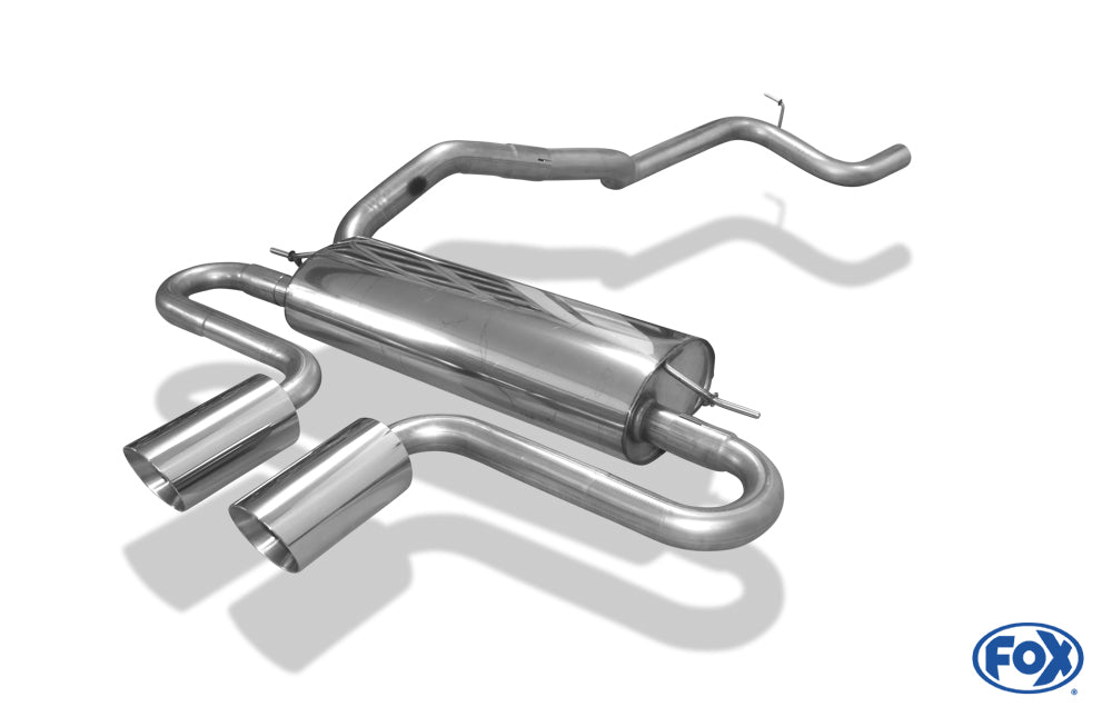 Ford Focus III ST Turnier Diesel Endschalldämpfer quer Ausgang mittig - 2x100 Typ 25 mittig