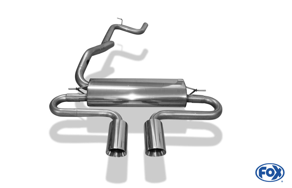 Ford Focus III ST Turnier Diesel Endschalldämpfer quer Ausgang mittig - 2x100 Typ 25 mittig