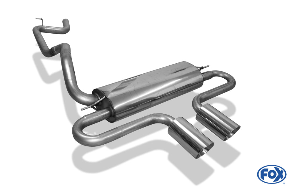 Ford Focus III ST Turnier Diesel Endschalldämpfer quer Ausgang mittig - 2x100 Typ 25 mittig