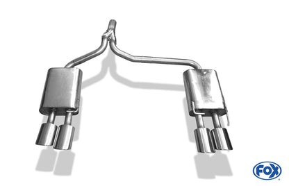 Ford Mondeo IV Fließheck Endschalldämpfer rechts/links - 2x106x71 Typ 33 rechts/rechts
