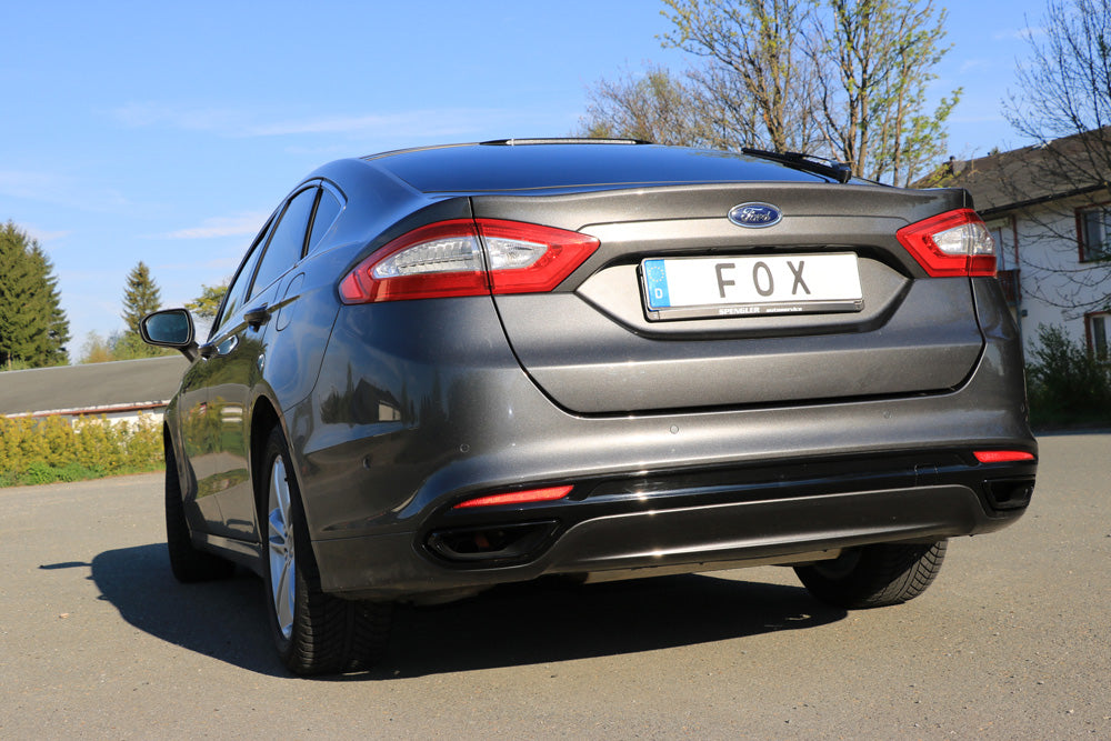 Mondeo V Schrägheck/ Turnier/ Stufenheck Endschalldämpfer quer Ausgang rechts/links - Ausgang der Endrohre in der originalen Stoßstange