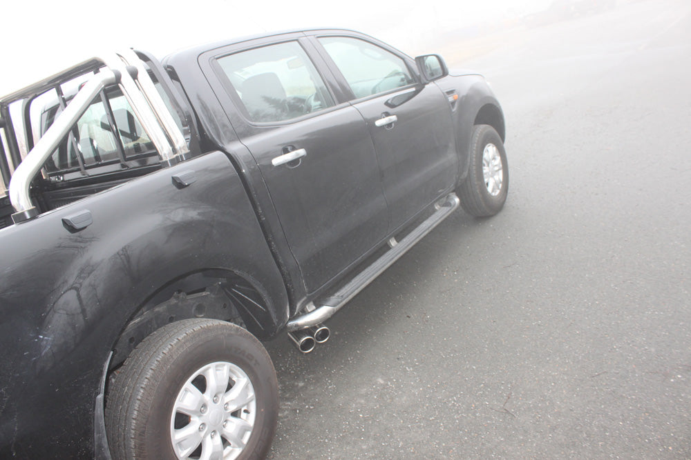 Ford Ranger 2011-08/2015 - 4x4 - Doppelkabine Endschalldämpfer Sidepipe, Ausgang rechts und links am Fahrzeug - 2x90 Typ 16 rechts/links