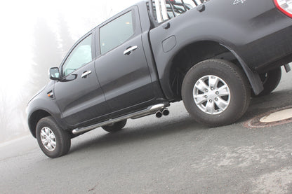 Ford Ranger 2011-08/2015 - 4x4 - Doppelkabine Endschalldämpfer Sidepipe, Ausgang rechts und links am Fahrzeug - 2x90 Typ 16 rechts/links
