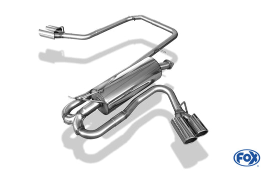Ford Ranger 2011-08/2015 - 4x4 - Doppelkabine Endschalldämpfer Sidepipe, Ausgang rechts und links am Fahrzeug - 2x90 Typ 16 rechts/links