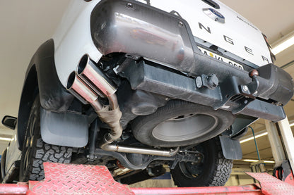 Ford Ranger 2011-08/2015 - 4x4 - Doppelkabine Endschalldämpfer Sidepipe, Ausgang an der linken Fahrzeugseite hinter dem Hinterrad - 2x115x85 Typ 38