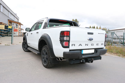 Ford Ranger ab 09/2015 4x4 - Doppelkabine + Wildtrak Endschalldämpfer Sidepipe, Ausgang an der linken Fahrzeugseite hinter dem Hinterrad  - 2x115x85 Typ 38
