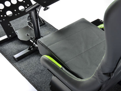 FK Gamesitz Spielsitz Rennsimulator eGaming Seats Suzuka schwarz/grün mit Teppich
