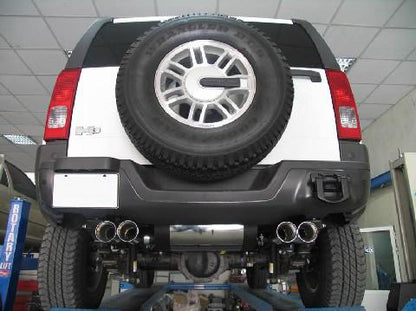 Hummer H3 Endschalldämpfer quer Ausgang rechts/links - 2x100 Typ 25 rechts/links