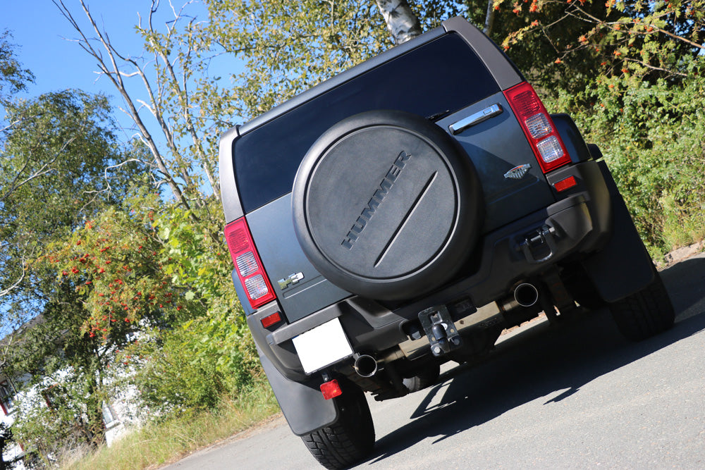 Hummer H3 Endschalldämpfer quer Ausgang rechts/links - 1x100 Typ 25 rechts/links