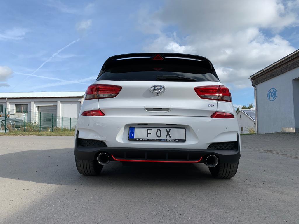 Hyundai i30N Performance + Fastback Endrohre passend auf den originalen Endschalldämpfer - 1x114 Typ 25 rechts/links