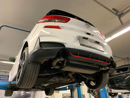 Hyundai i30N Performance + Fastback Endrohre passend auf den originalen Endschalldämpfer - 1x114 Typ 25 rechts/links schwarz