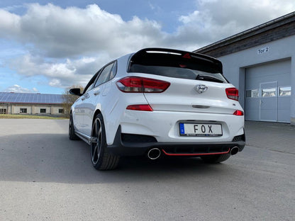 Hyundai i30N Performance + Fastback Endrohre passend auf den originalen Endschalldämpfer - 129x106 Typ 32 rechts/links