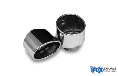 Hyundai i30N Performance + Fastback Endrohre passend auf den originalen Endschalldämpfer - 129x106 Typ 32 rechts/links