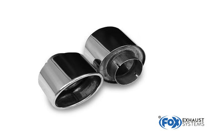 Hyundai i30N Performance + Fastback Endrohre passend auf den originalen Endschalldämpfer - 129x106 Typ 32 rechts/links