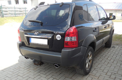 Hyundai Tucson 2,0l - JM Endschalldämpfer quer Ausgang rechts/links - 115x85 Typ 32 rechts/links