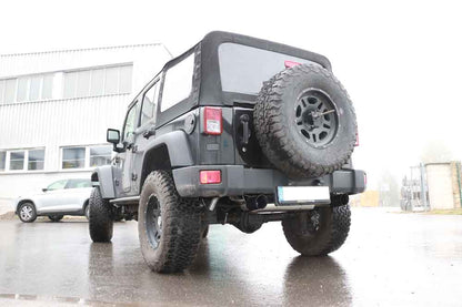 Jeep Wrangler III - JK Endschalldämpfer quer Ausgang rechts/links - 1x100 Typ 25 rechts/links schwarz emalliert