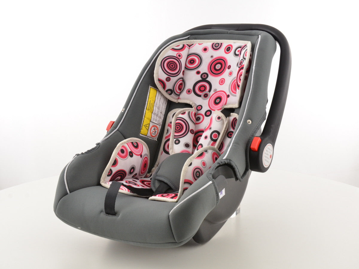 Kinderautositz Babyschale Autositz schwarz/weiß/pink Gruppe 0+, 0-13 kg