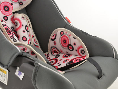 Kinderautositz Babyschale Autositz schwarz/weiß/pink Gruppe 0+, 0-13 kg