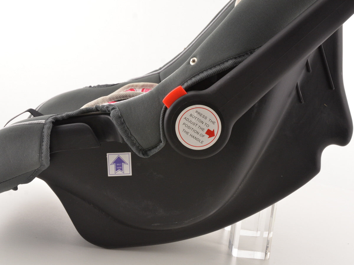 Kinderautositz Babyschale Autositz schwarz/weiß/pink Gruppe 0+, 0-13 kg