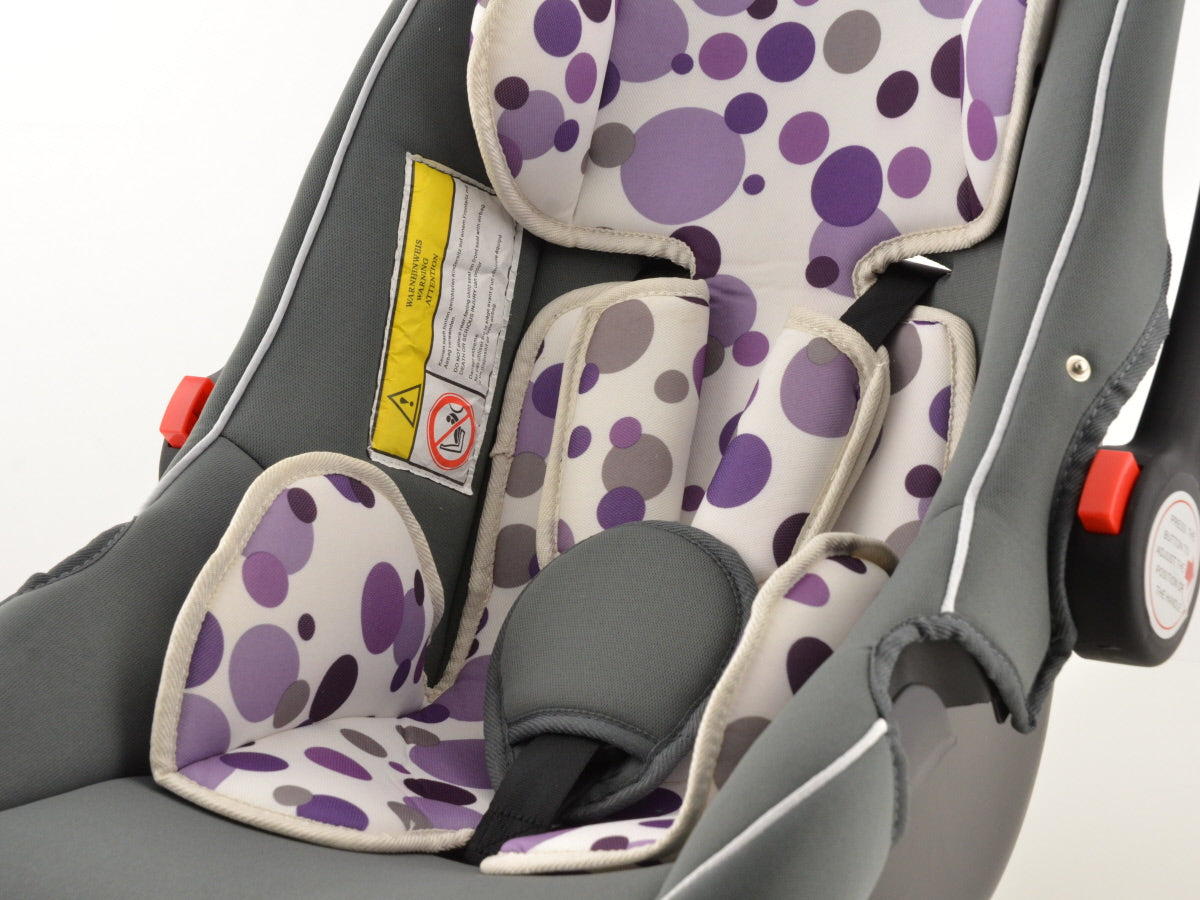Kinderautositz Babyschale Autositz schwarz/weiß/lila Gruppe 0+, 0-13 kg