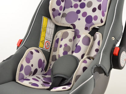 Kinderautositz Babyschale Autositz schwarz/weiß/lila Gruppe 0+, 0-13 kg