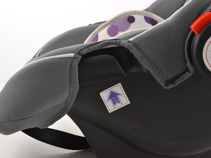 Kinderautositz Babyschale Autositz schwarz/weiß/lila Gruppe 0+, 0-13 kg