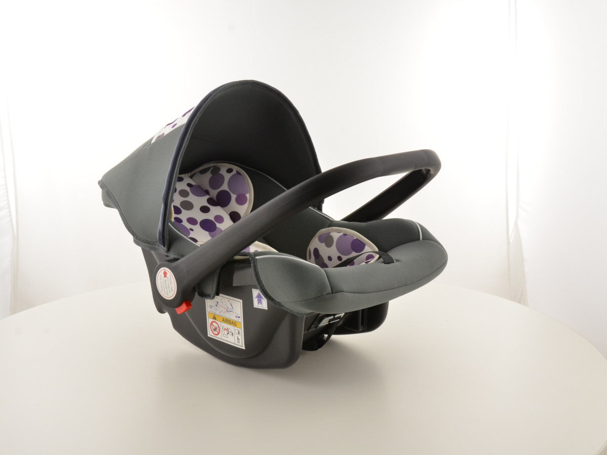 Kinderautositz Babyschale Autositz schwarz/weiß/lila Gruppe 0+, 0-13 kg