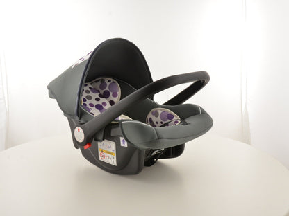 Kinderautositz Babyschale Autositz schwarz/weiß/lila Gruppe 0+, 0-13 kg