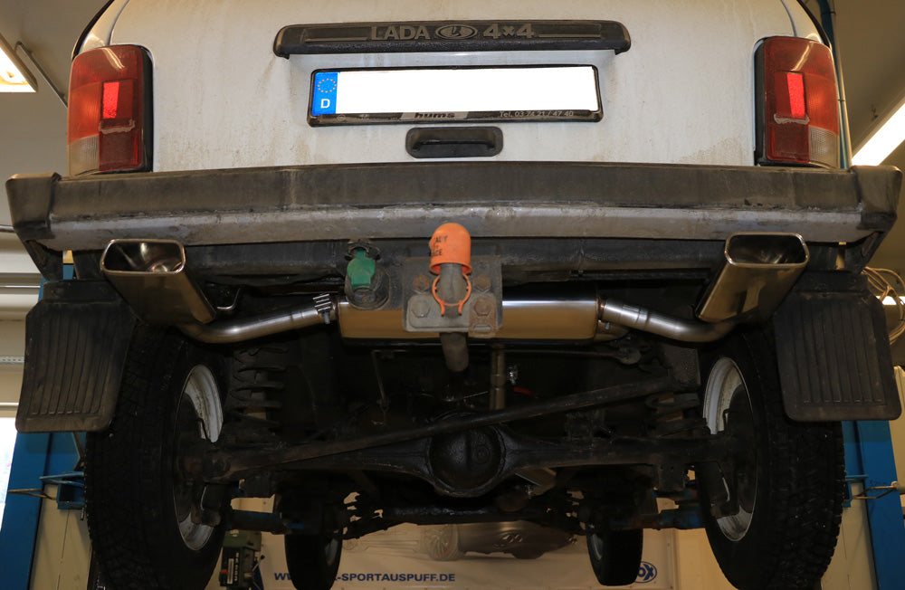 Lada Niva 4x4 Endschalldämpfer quer Ausgang rechts/links - 145x65 Typ 59 rechts/links