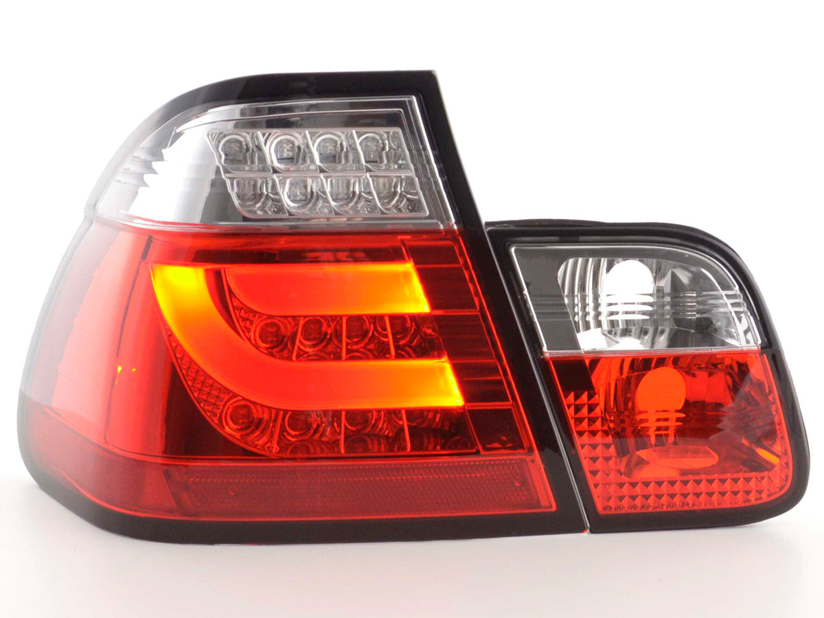 LED Rückleuchten Set Lightbar BMW 3er E46 Limo Bj. 02-05 rot/klar