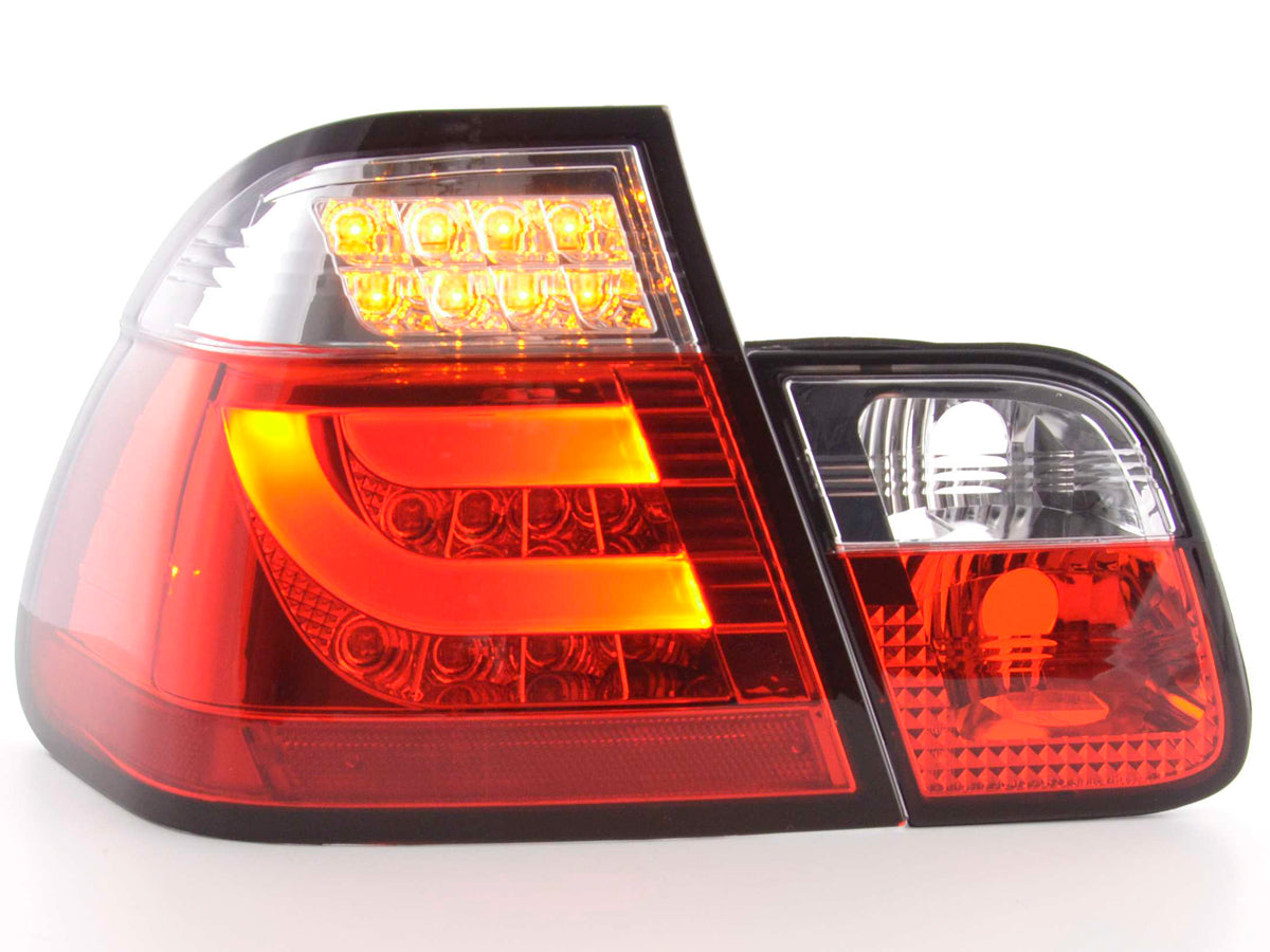LED Rückleuchten Set Lightbar BMW 3er E46 Limo Bj. 02-05 rot/klar