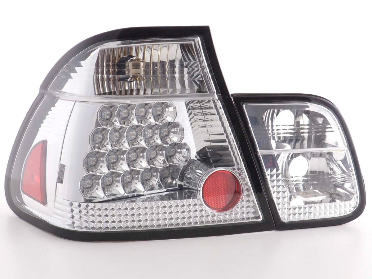 LED Rückleuchten Set BMW 3er Limousine Typ E46 Bj. 01-05 chrom