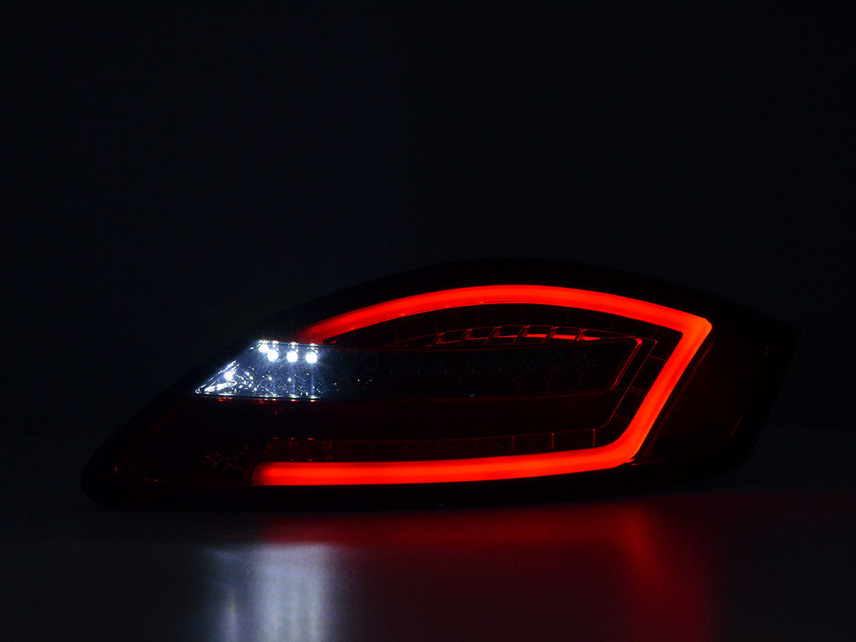 LED Rückleuchten Set Lightbar Porsche Boxster Typ 987  04-09 rot/smoke