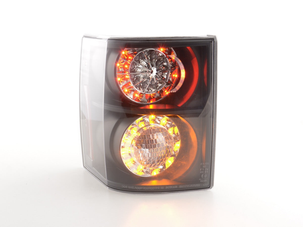 LED Rückleuchten Set Land Rover Range Rover Bj. 02-05 schwarz mit Led Blinker