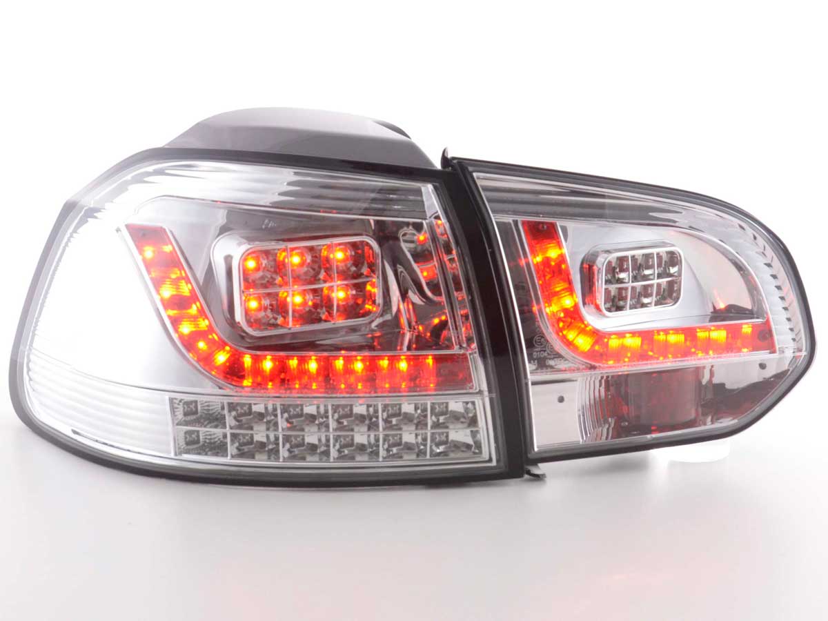 LED Rückleuchten Set VW Golf 6 Typ 1K Bj. 2008-2012 chrom mit Led Blinker