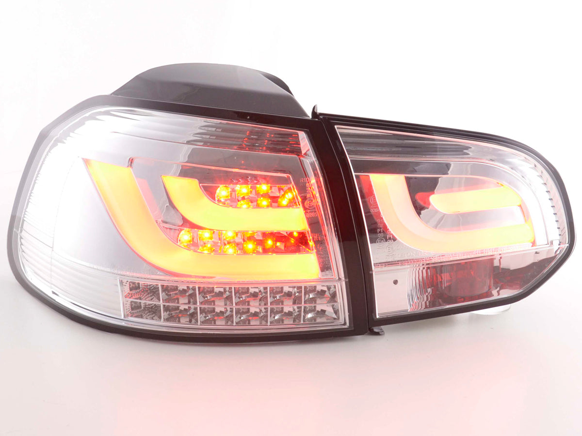 LED Rückleuchten Set VW Golf 6 Typ 1K Bj. 2008-2012 chrom mit Led Blinker