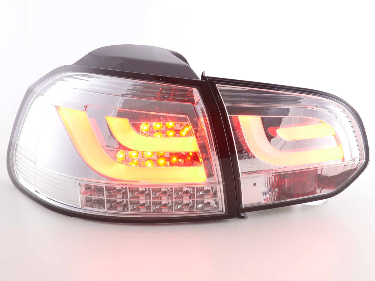 LED Rückleuchten Set VW Golf 6 Typ 1K Bj. 2008-2012 chrom mit Led Blinker