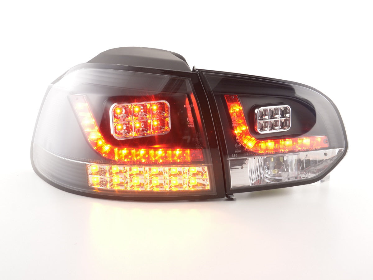 LED Rückleuchten Set VW Golf 6 Typ 1K Bj. 2008-2012 schwarz mit Led Blinker für Rechtslenker